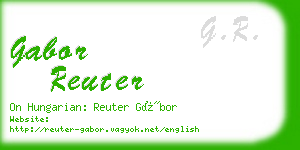 gabor reuter business card